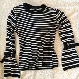 Topshop black and white striped sweater